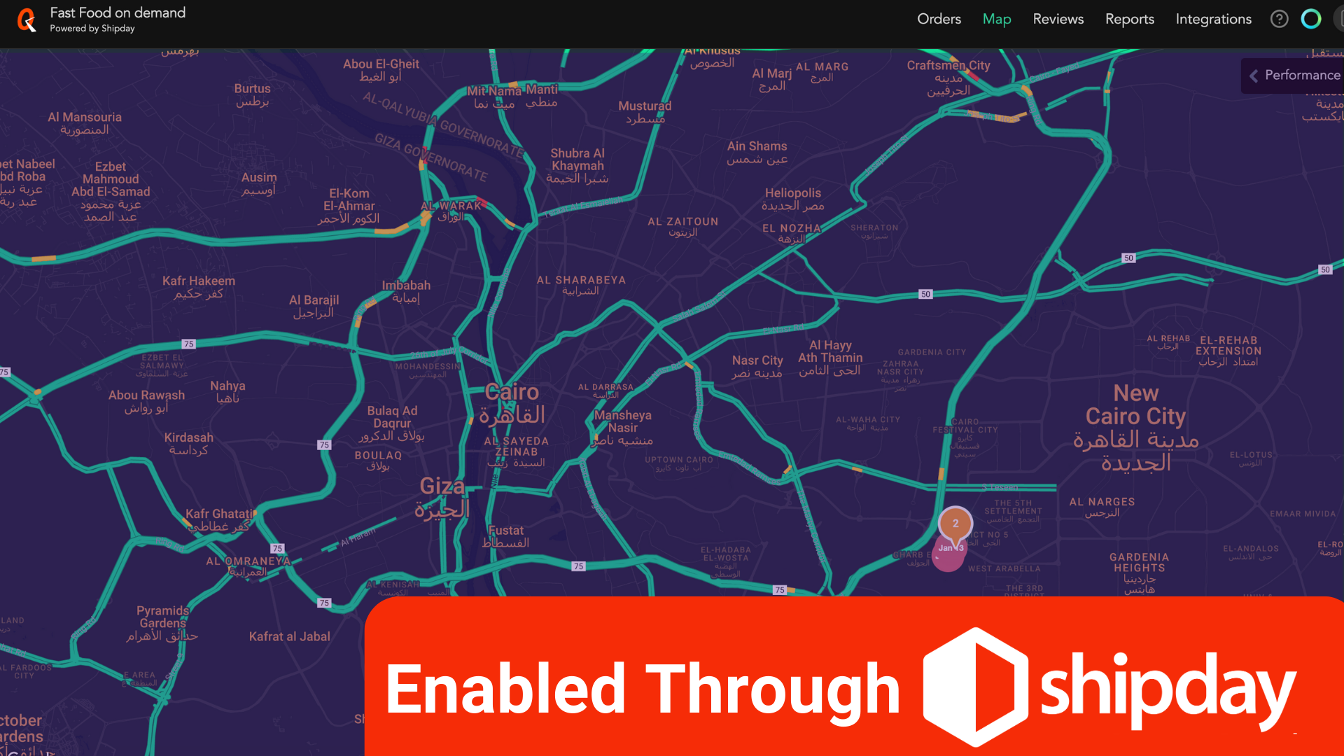 same day delivery platform dashboard